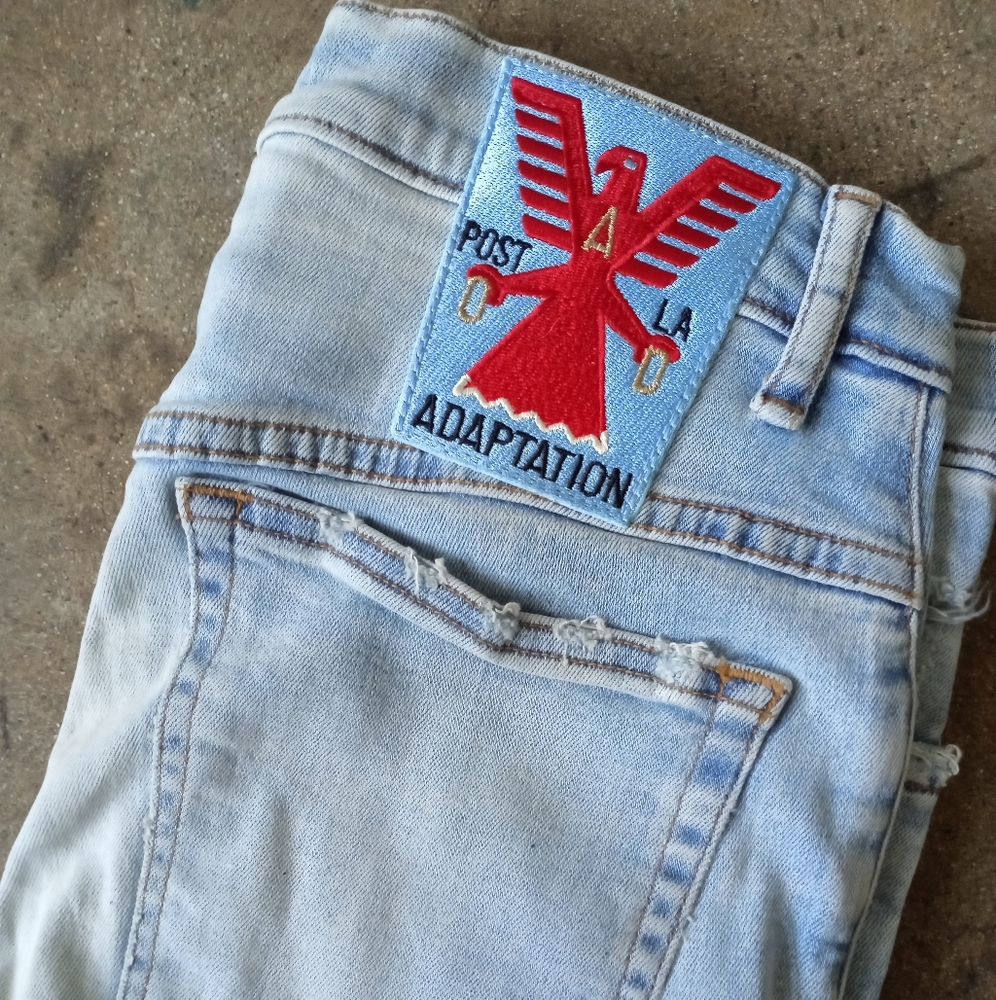 Post LA Adaptation distressed skinny jeans